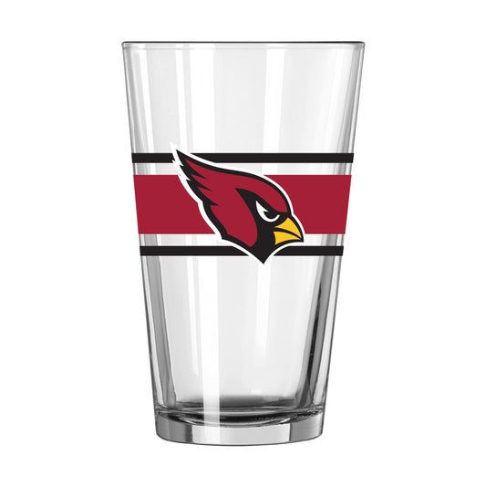 Arizona Cardinals 16oz Stripe Pint Glass - Logo Brands - Flyclothing LLC