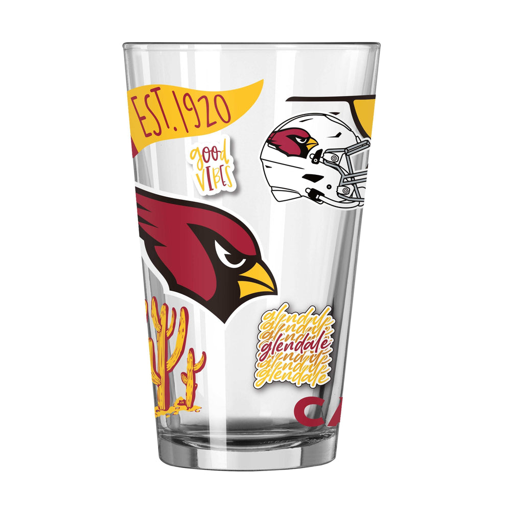 Arizona Cardinals 16oz Native Pint Glass - Logo Brands - Flyclothing LLC