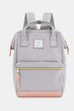 Himawari Contrast Waterproof Canvas Backpack Bag with Side Pockets - Trendsi - Flyclothing LLC