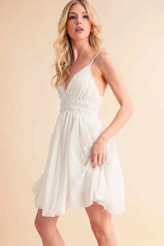 Aemi+Co Lace Detail Mini Cami Dress - Trendsi - Flyclothing LLC