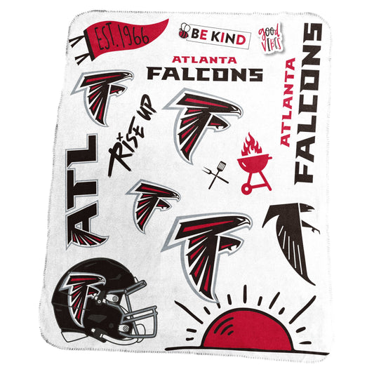 Atlanta Falcons Classic Native Fleece Throw - Logo Brands - Flyclothing LLC