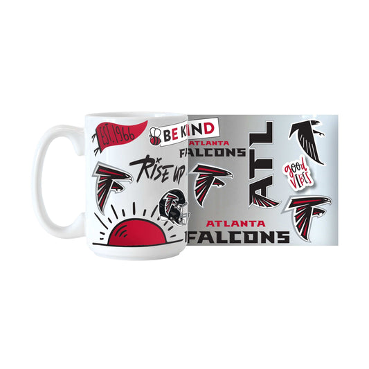 Atlanta Falcons 15oz Native Sublimated Mug - Logo Brands - Flyclothing LLC