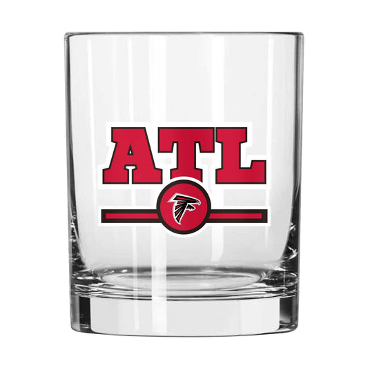 Atlanta Falcons 14oz Letterman Rocks Glass - Logo Brands - Flyclothing LLC