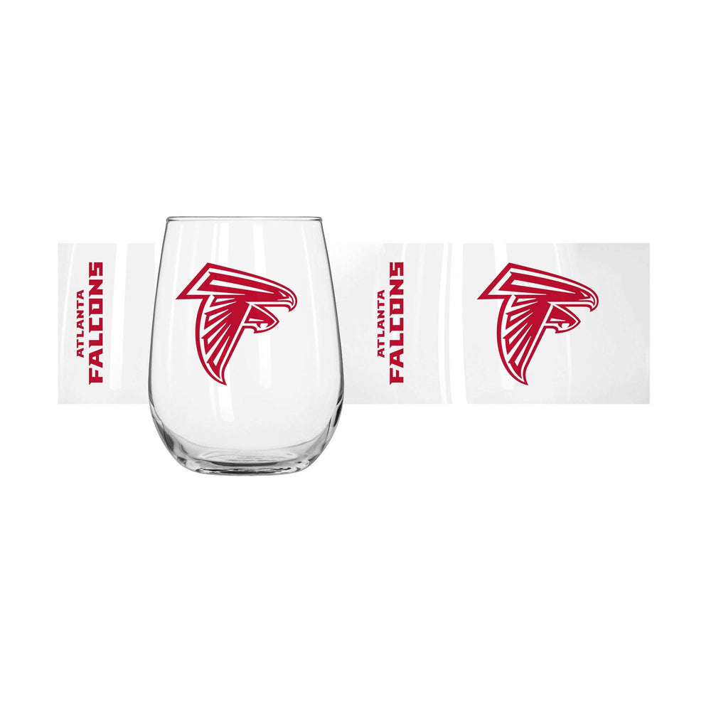 Atlanta Falcons 16oz Gameday Curved Beverage Glass - Logo Brands - Flyclothing LLC
