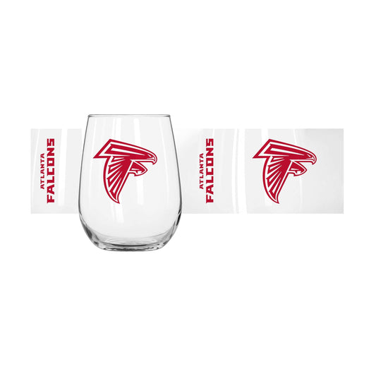 Atlanta Falcons 16oz Gameday Curved Beverage Glass - Logo Brands - Flyclothing LLC