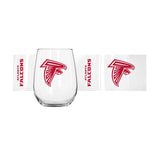 Atlanta Falcons 16oz Gameday Curved Beverage Glass - Logo Brands - Flyclothing LLC