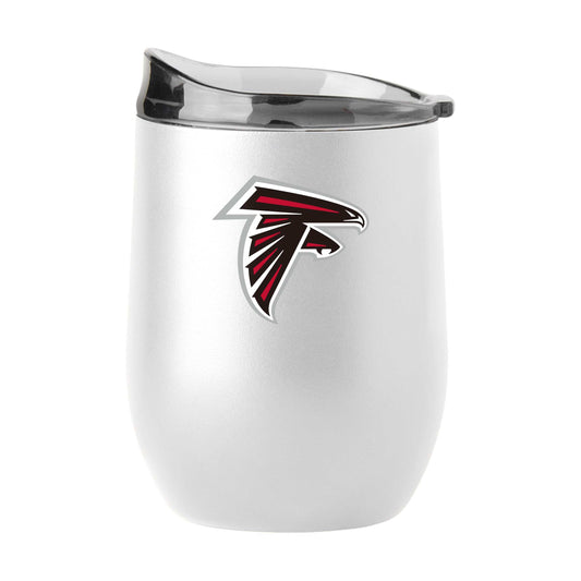 Atlanta Falcons 16oz Swagger White Powder Coat Curved Beverage - Logo Brands - Flyclothing LLC
