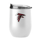 Atlanta Falcons 16oz Swagger White Powder Coat Curved Beverage - Logo Brands - Flyclothing LLC