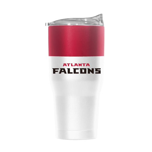 Atlanta Falcons 30oz Colorblock White Powder Coat Tumbler - Logo Brands - Flyclothing LLC