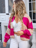 Striped Open Front Dropped Shoulder Cardigan - Trendsi - Flyclothing LLC