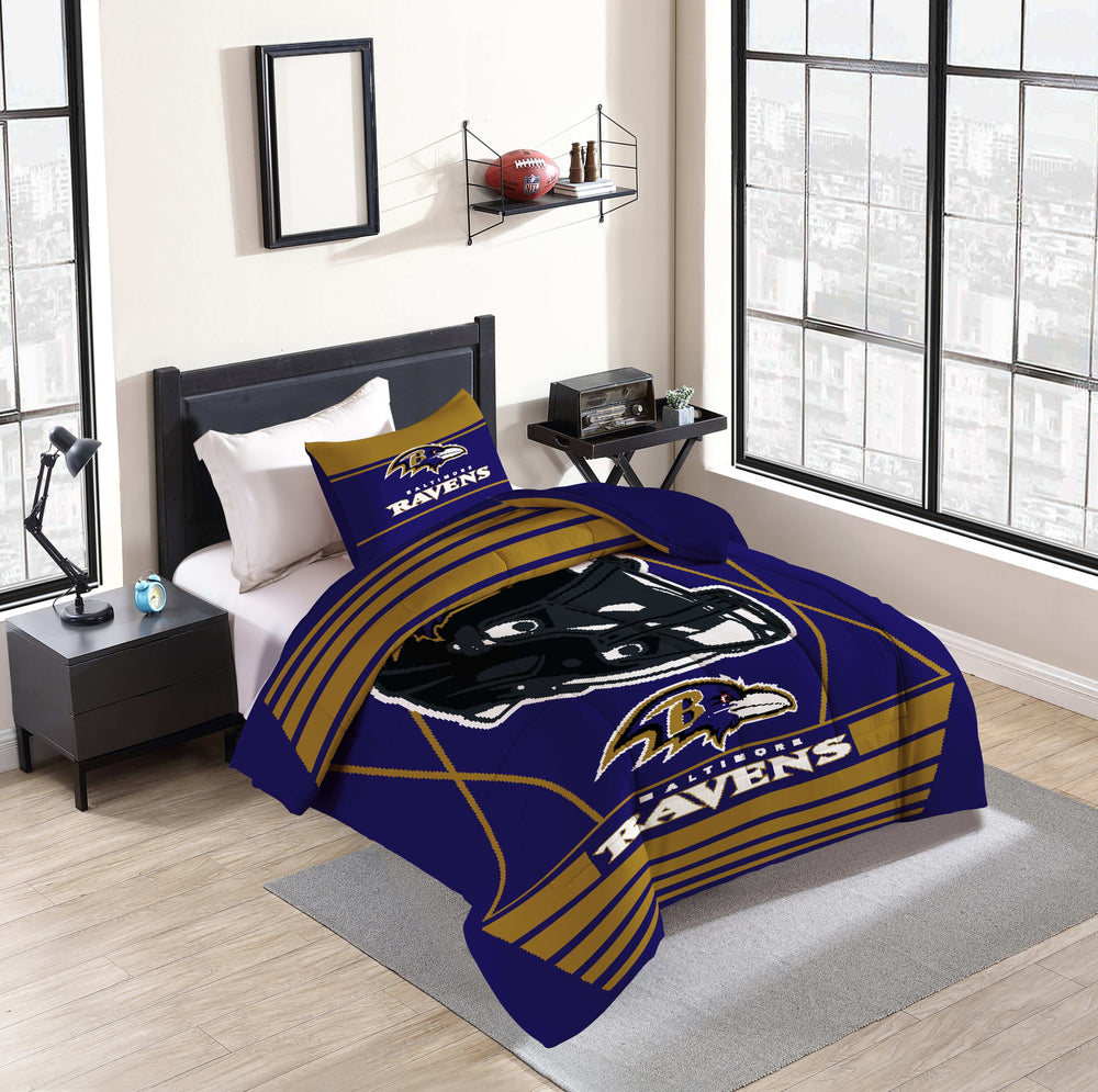 Baltimore Ravens Crosser Comforter Set Twin - Logo Brands - Flyclothing LLC