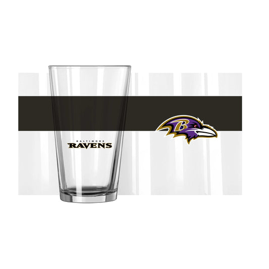 Baltimore Ravens 16oz Colorblock Pint Glass - Logo Brands - Flyclothing LLC