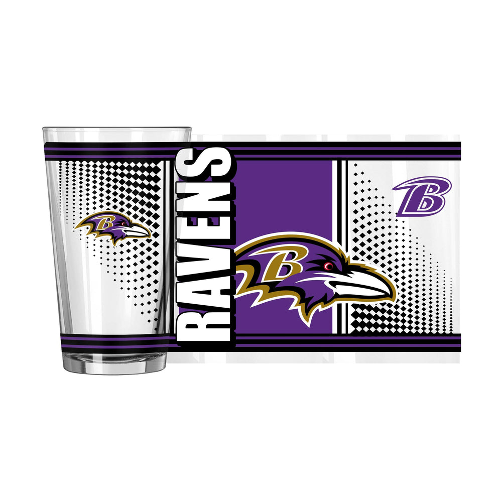 Baltimore Ravens 16oz Hero Pint Glass - Logo Brands - Flyclothing LLC