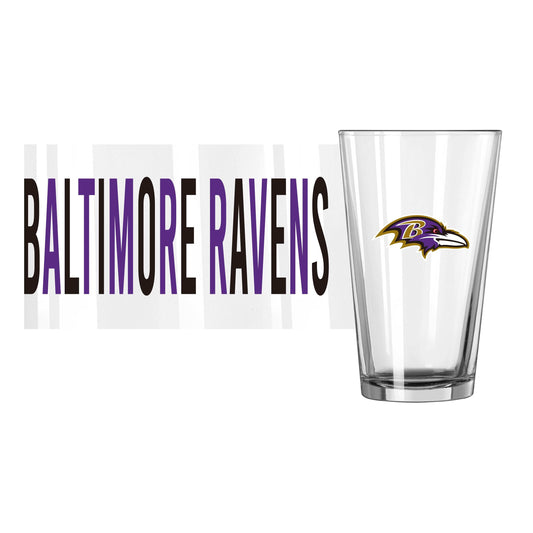 Baltimore Ravens 16oz Overtime Pint Glass - Logo Brands - Flyclothing LLC