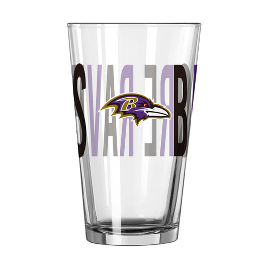 Baltimore Ravens 16oz Overtime Pint Glass - Logo Brands - Flyclothing LLC