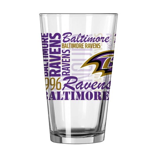 Baltimore Ravens 16oz Spirit Pint Glass - Logo Brands - Flyclothing LLC