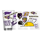 Baltimore Ravens 16oz Native Pint Glass - Logo Brands - Flyclothing LLC