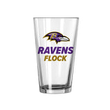 Baltimore Ravens 16oz Slogan Pint Glass - Logo Brands - Flyclothing LLC