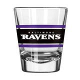 Baltimore Ravens 2oz Stripe Shot Glass - Logo Brands - Flyclothing LLC