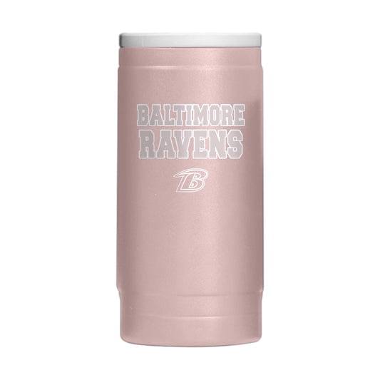 Baltimore Ravens Stencil Powder Coat Slim Can Coolie - Logo Brands - Flyclothing LLC