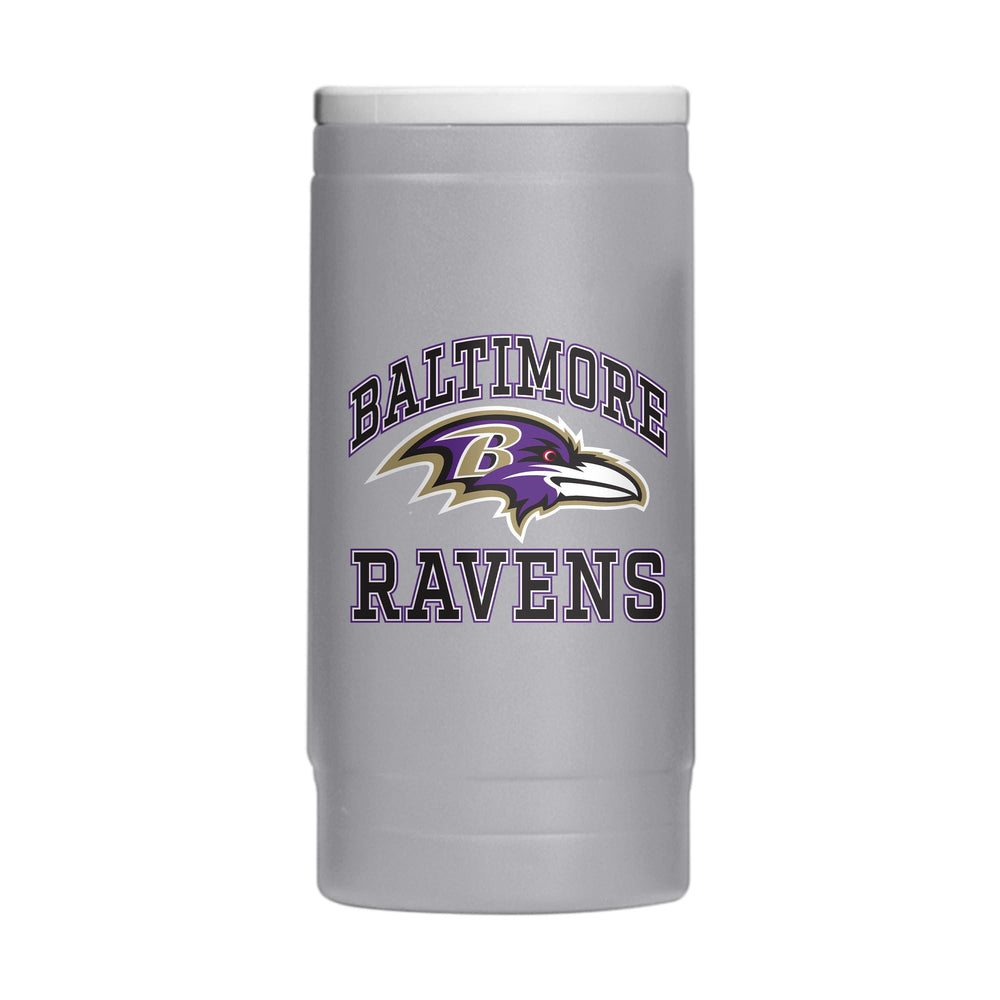Baltimore Ravens 12oz Athletic Powdercoat SlimCan Coolie - Logo Brands - Flyclothing LLC