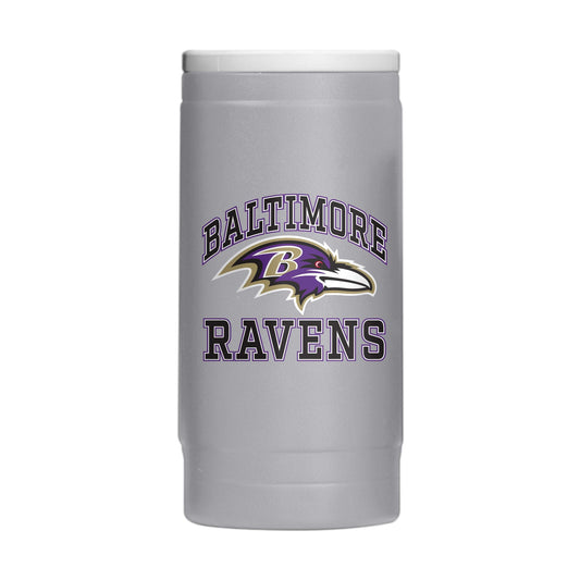 Baltimore Ravens 12oz Athletic Powdercoat SlimCan Coolie - Logo Brands - Flyclothing LLC