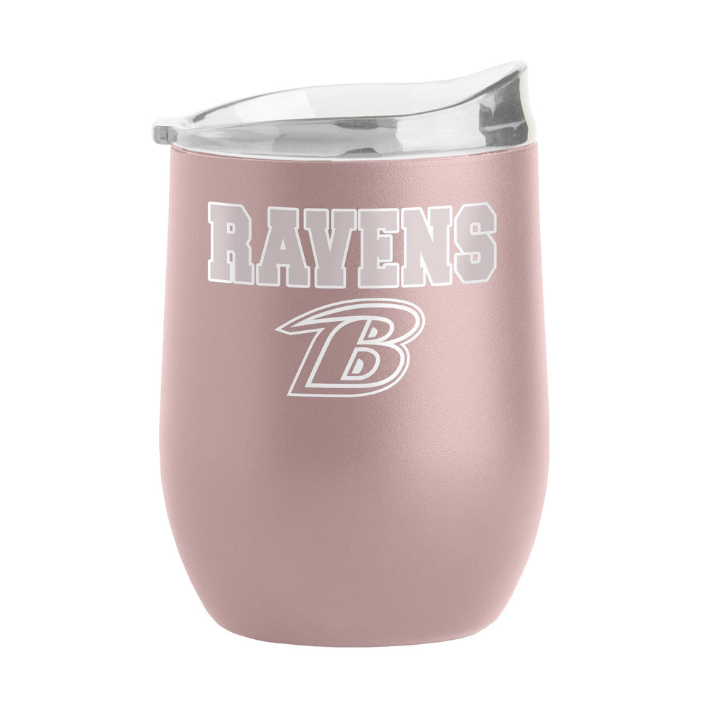 Baltimore Ravens 16oz Stencil Powder Coat Curved Beverage - Logo Brands - Flyclothing LLC