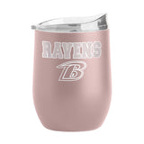 Baltimore Ravens 16oz Stencil Powder Coat Curved Beverage - Logo Brands - Flyclothing LLC