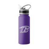 Baltimore Ravens Logo 25oz Stainless Single Wall Flip Top Bottle - Logo Brands - Flyclothing LLC