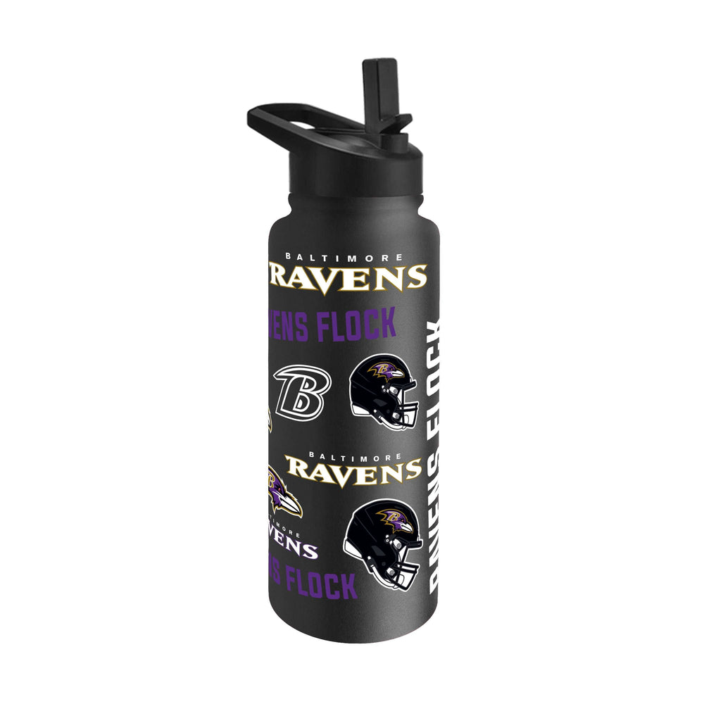 Baltimore Ravens 34oz Native Quencher Bottle - Logo Brands - Flyclothing LLC