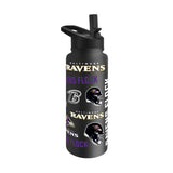 Baltimore Ravens 34oz Native Quencher Bottle - Logo Brands - Flyclothing LLC