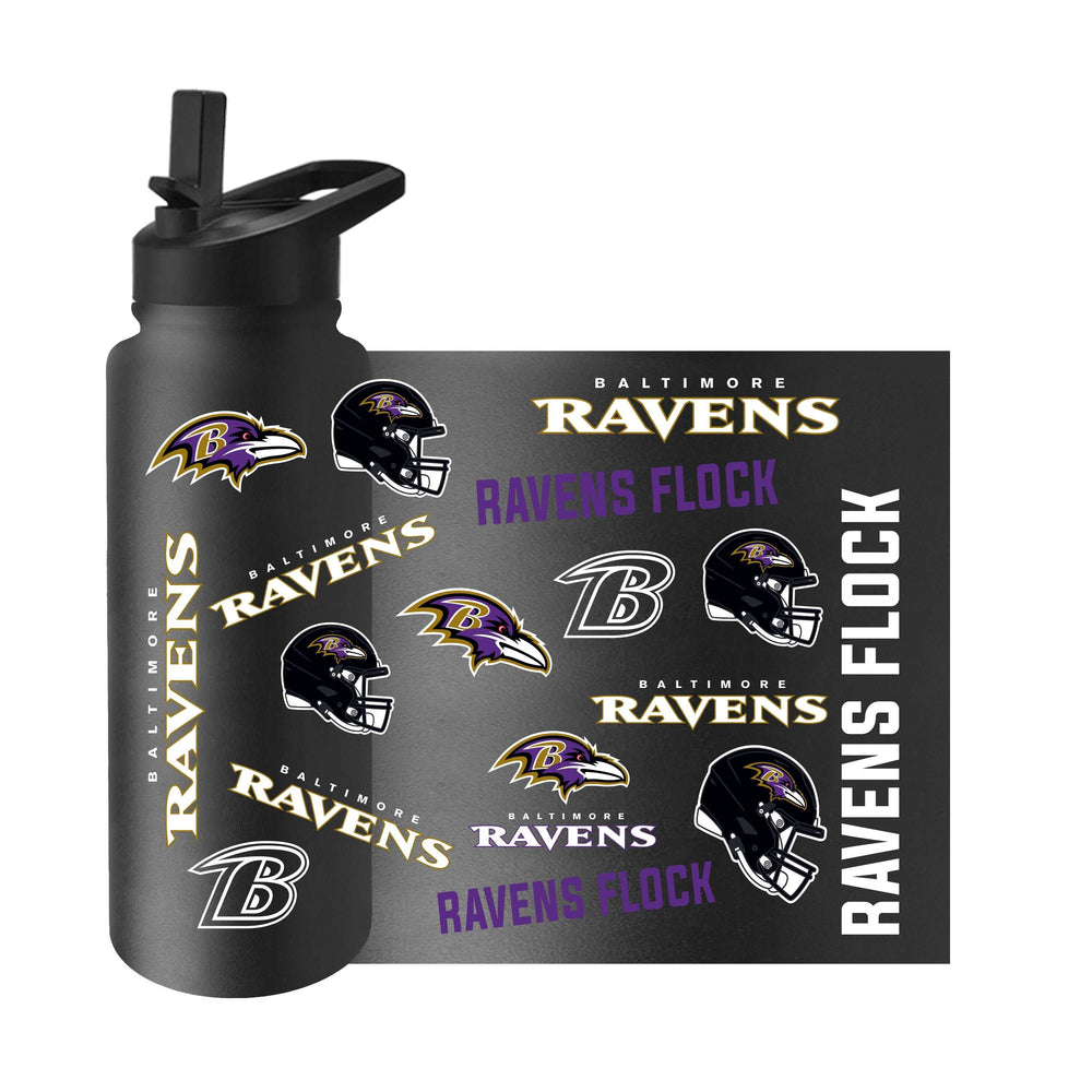 Baltimore Ravens 34oz Native Quencher Bottle - Logo Brands - Flyclothing LLC