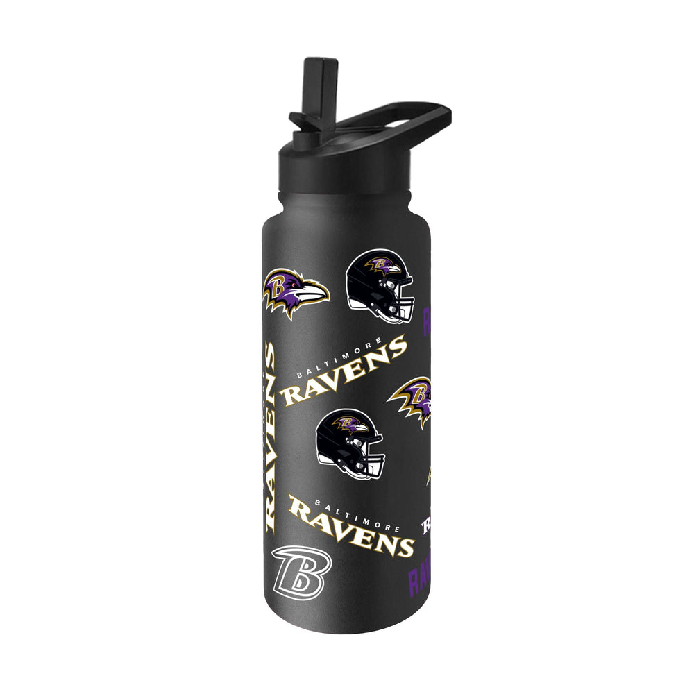Baltimore Ravens 34oz Native Quencher Bottle - Logo Brands - Flyclothing LLC