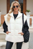 Zip Up Puffer Vest Coat with Pockets - Trendsi - Flyclothing LLC