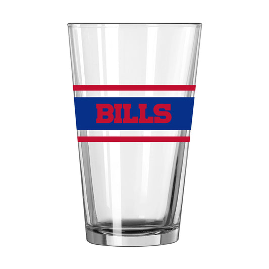 Buffalo Bills 16oz Stripe Pint Glass - Logo Brands - Flyclothing LLC