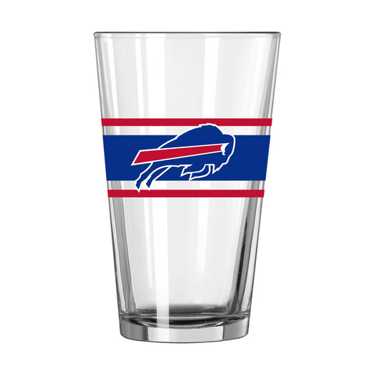 Buffalo Bills 16oz Stripe Pint Glass - Logo Brands - Flyclothing LLC