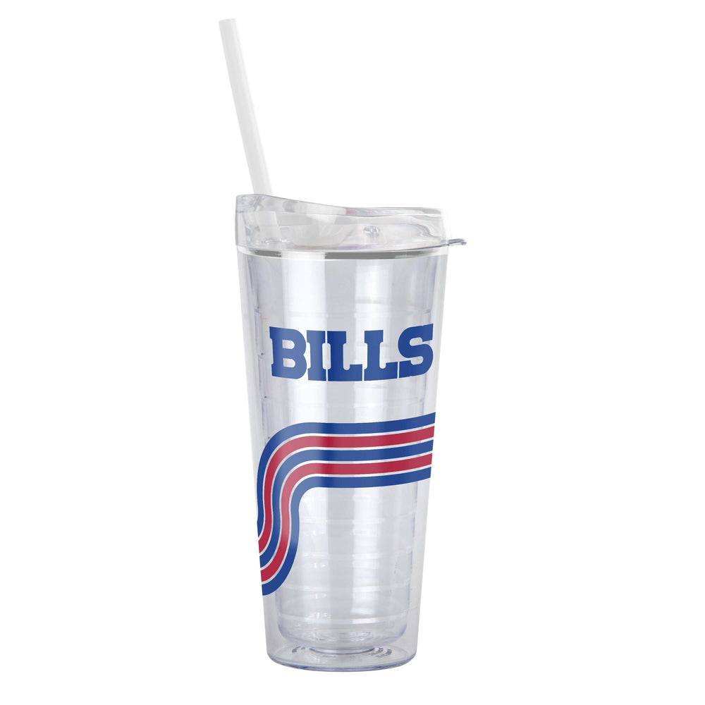 Buffalo Bills 22oz Waves Dbl Wall Clear Tumbler - Logo Brands - Flyclothing LLC