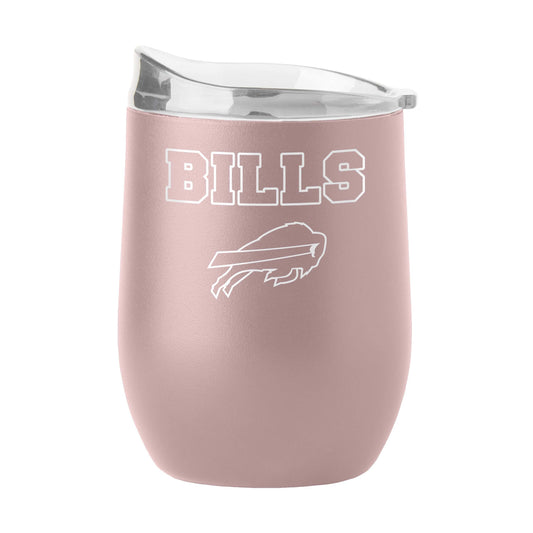 Buffalo Bills 16oz Stencil Powder Coat Curved Beverage - Logo Brands - Flyclothing LLC