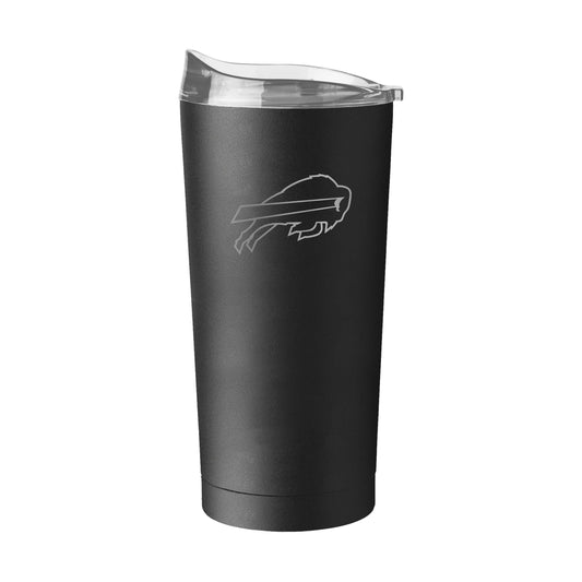 Buffalo Bills 20oz Black Powder Coat Tumbler - Logo Brands - Flyclothing LLC
