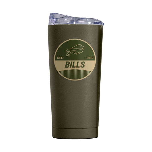 Buffalo Bills 20oz Badge Powder Coat Tumbler - Logo Brands - Flyclothing LLC