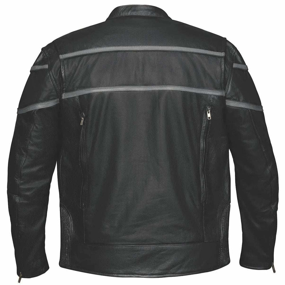 Viper - Mens Premium Leather Jacket - Unik Just for Bikers - Flyclothing LLC