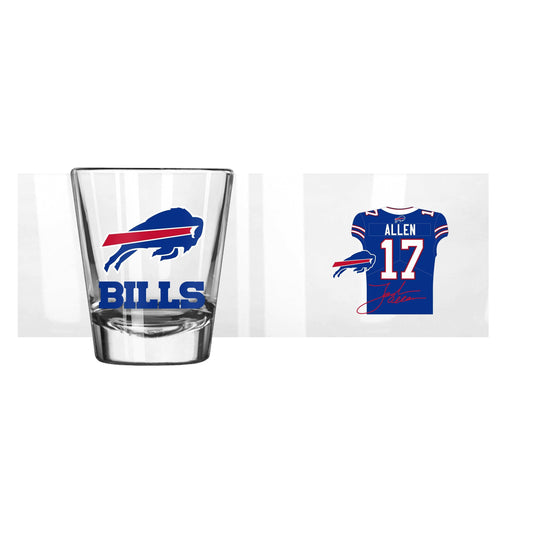 Buffalo Bills Josh Allen 2oz Shot Glass - Logo Brands - Flyclothing LLC