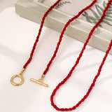 2 Piece Bohemian Beaded Necklace - Trendsi - Flyclothing LLC