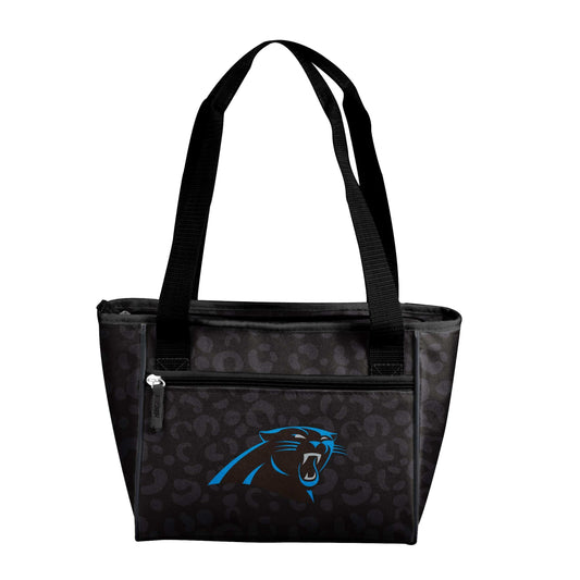 Carolina Panthers Leopard Print 16 Can Cooler Tote - Logo Brands - Flyclothing LLC
