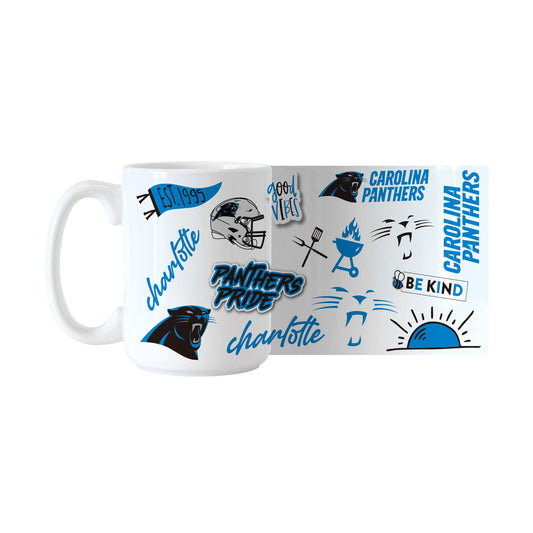 Carolina Panthers 15oz Native Sublimated Mug - Logo Brands - Flyclothing LLC