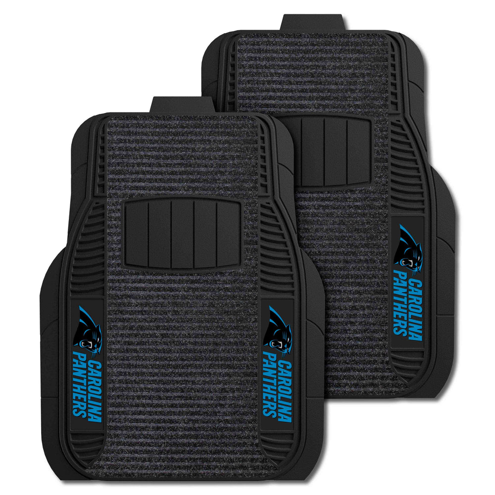 NFL - Carolina Panthers 2-pc Deluxe Car Mat Set - Logo Brands - Flyclothing LLC