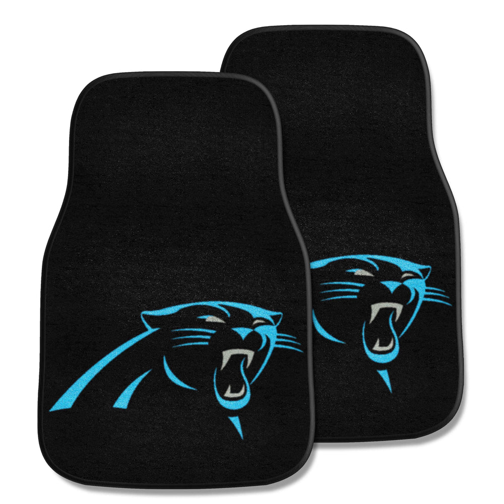 NFL - Carolina Panthers 2-pc Carpet Car Mat Set - Logo Brands - Flyclothing LLC