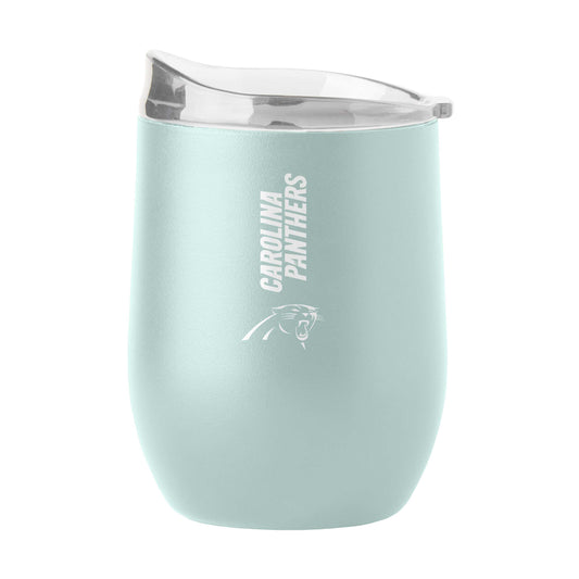 Carolina Panthers 16oz Vertical Powder Coat Curved Beverage - Logo Brands - Flyclothing LLC