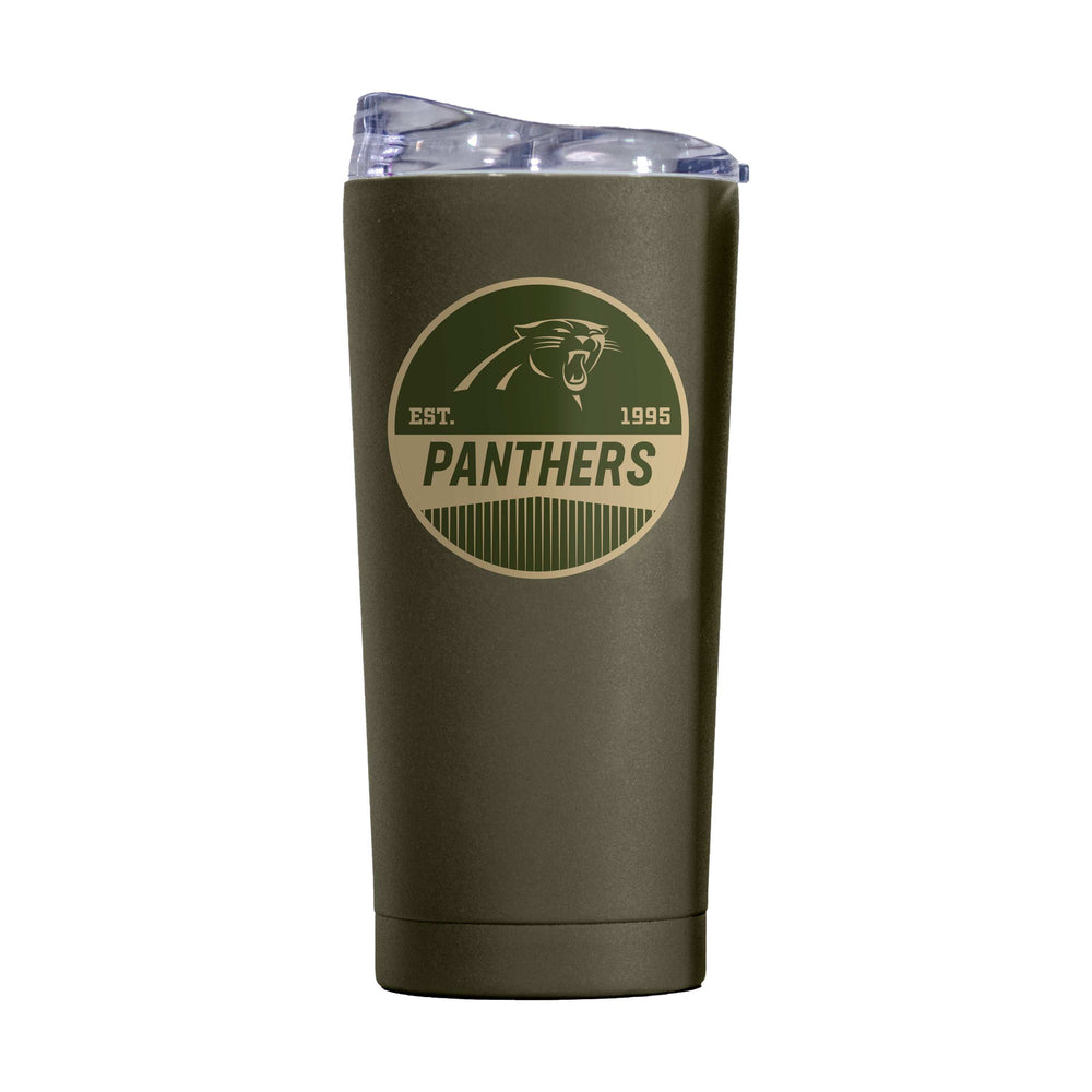 Carolina Panthers 20oz Badge Powder Coat Tumbler - Logo Brands - Flyclothing LLC