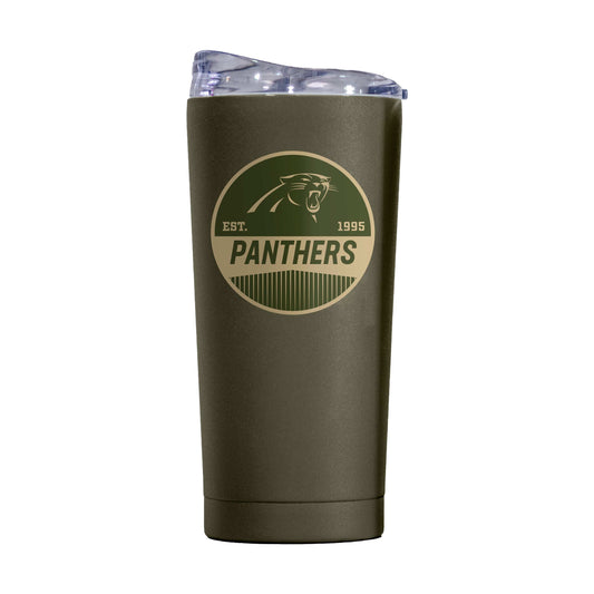 Carolina Panthers 20oz Badge Powder Coat Tumbler - Logo Brands - Flyclothing LLC